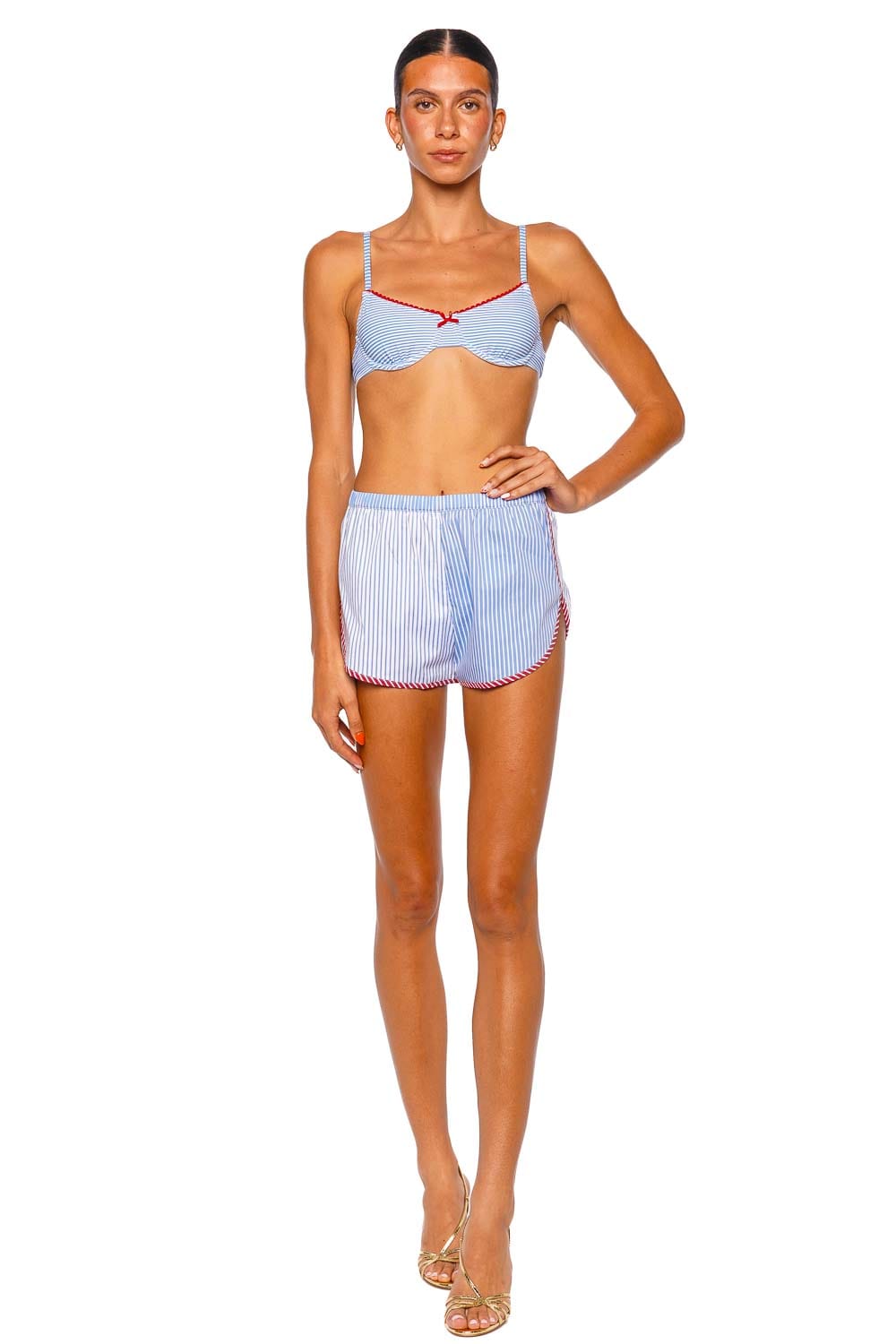 Solid & Striped The Lester Marina Blue Stripe Dolphin Shorts
