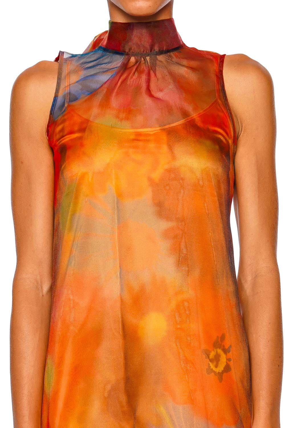 Staud Albee Superbloom Sleeveless Mini Dress