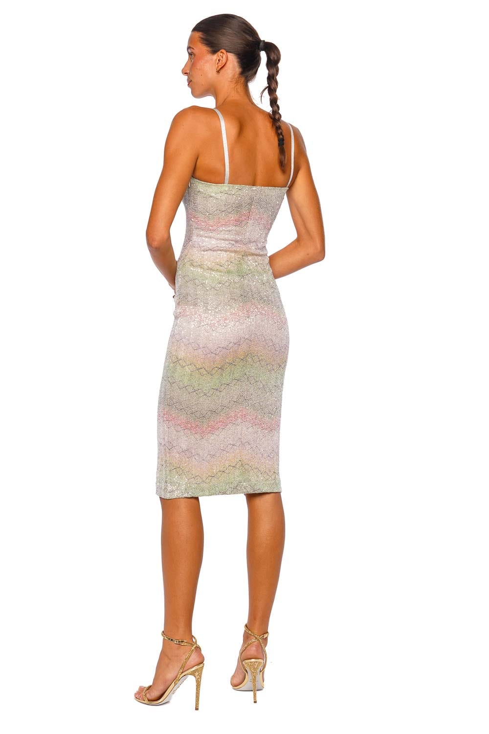 MISSONI Long Dress Multicolor Strappy Midi Dress