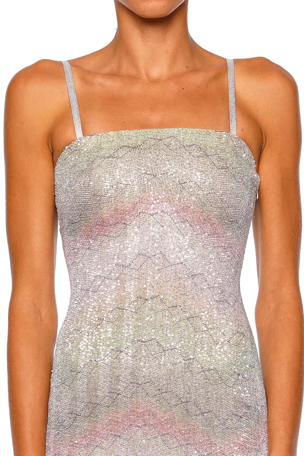 MISSONI Long Dress Multicolor Strappy Midi Dress