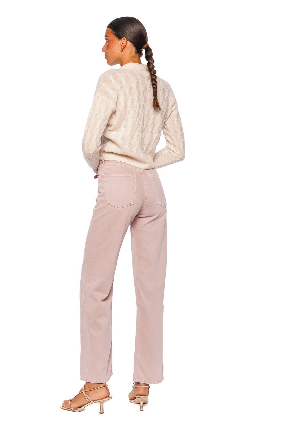 AGOLDE Ren 32 Jean Wallflower Pink Wide Leg Jeans