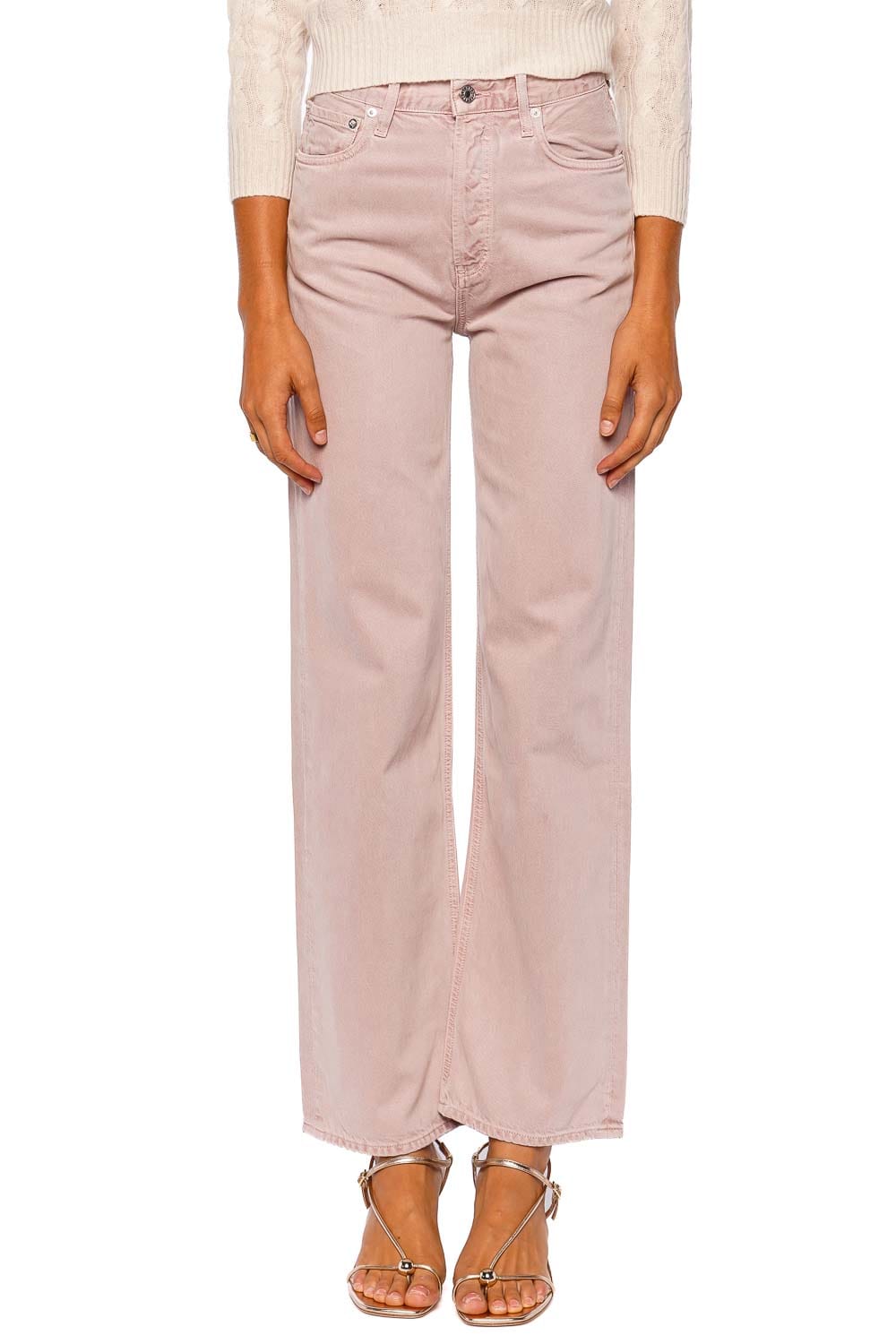 AGOLDE Ren 32 Jean Wallflower Pink Wide Leg Jeans