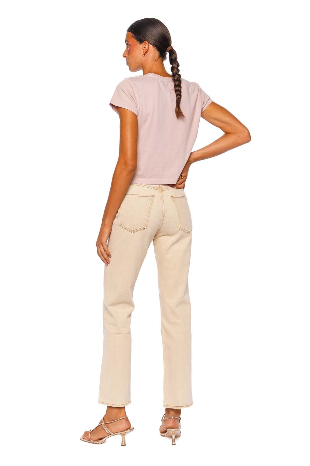 AGOLDE Adine Wallflower Short Sleeve Cropped Tee