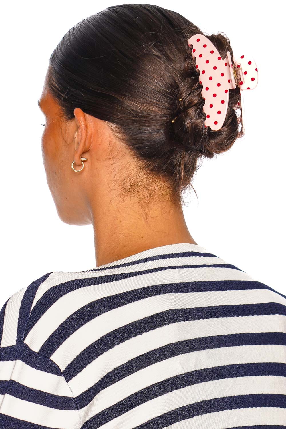 EMI JAY Big Effing Clip Blush Polka Dot Hair Claw Clip