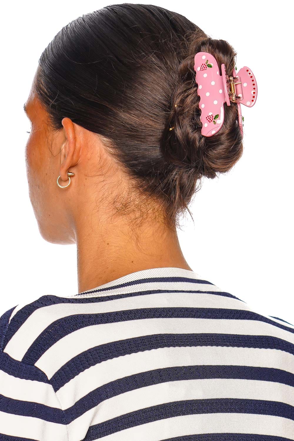 EMI JAY Sweetheart Clip Pink Berry Dot Hair Claw