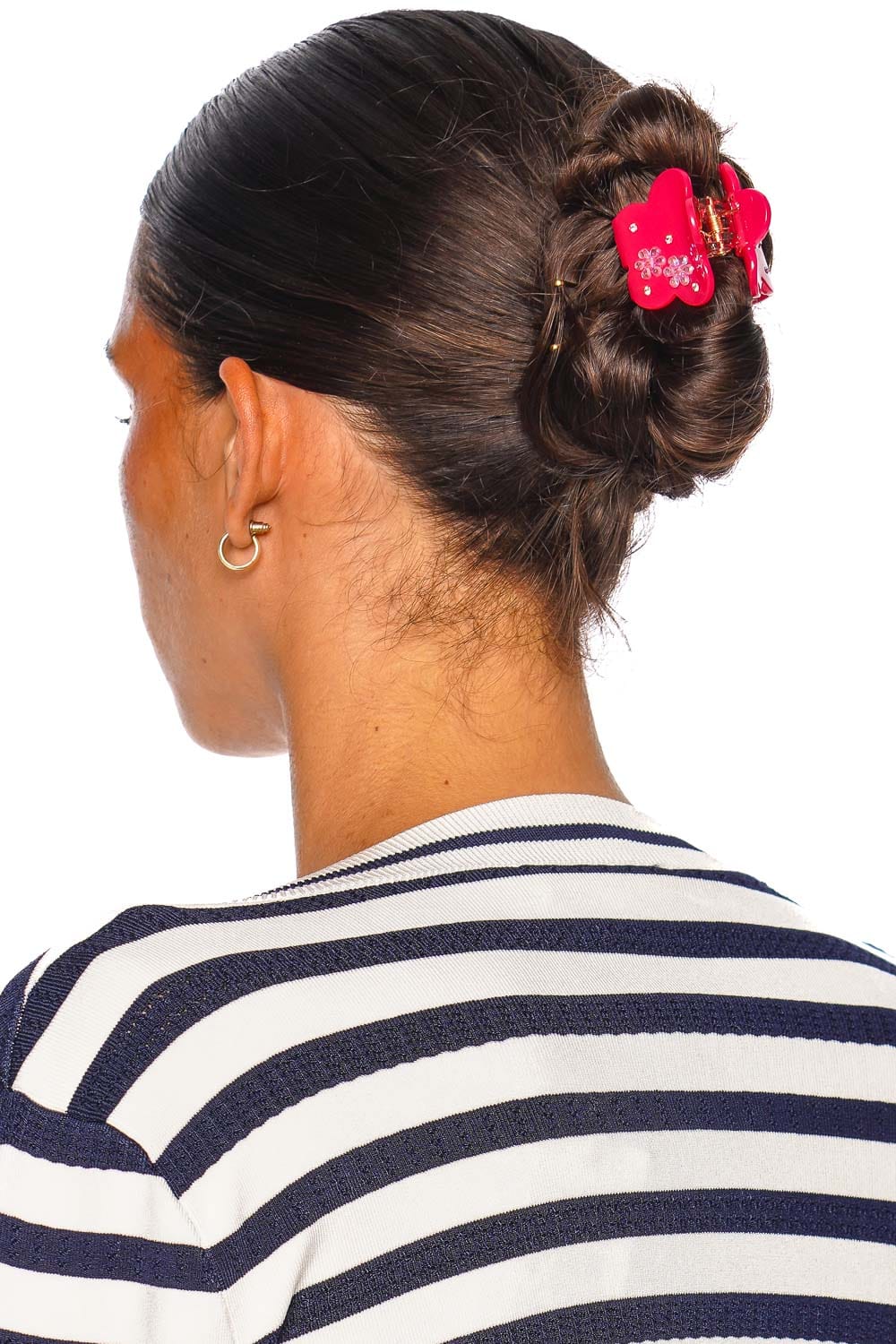 EMI JAY Midi Blossom Clip Sangria Bloom Hair Clip