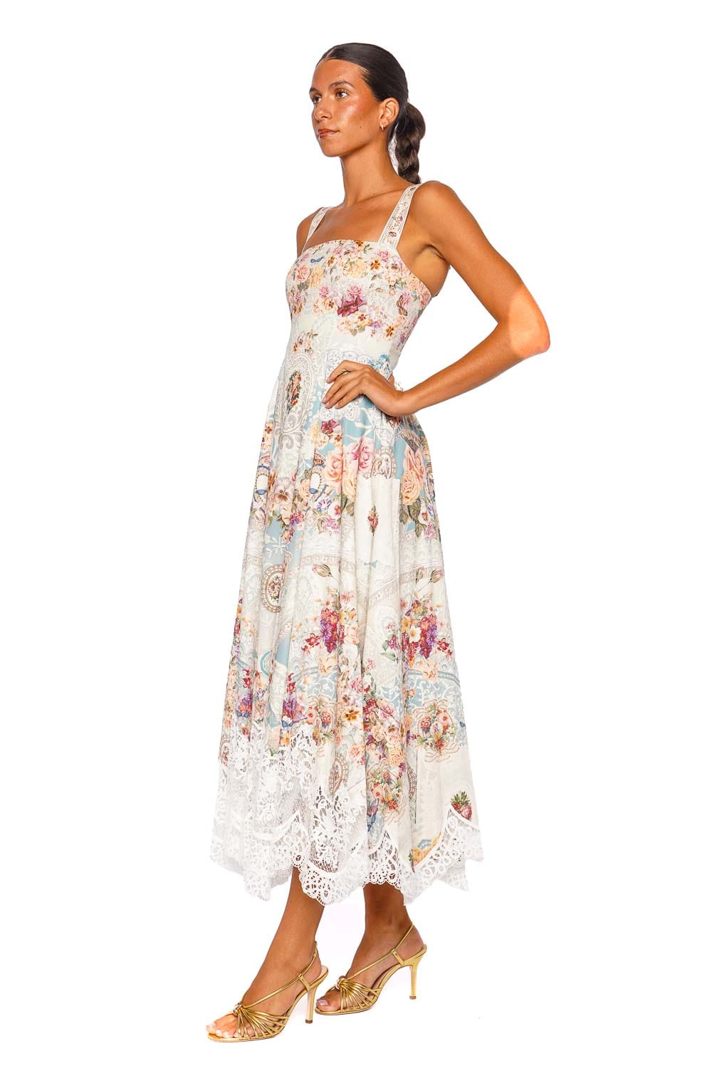 Camilla A Taste For Lace Floral Strappy Fit and Flare Maxi Dress