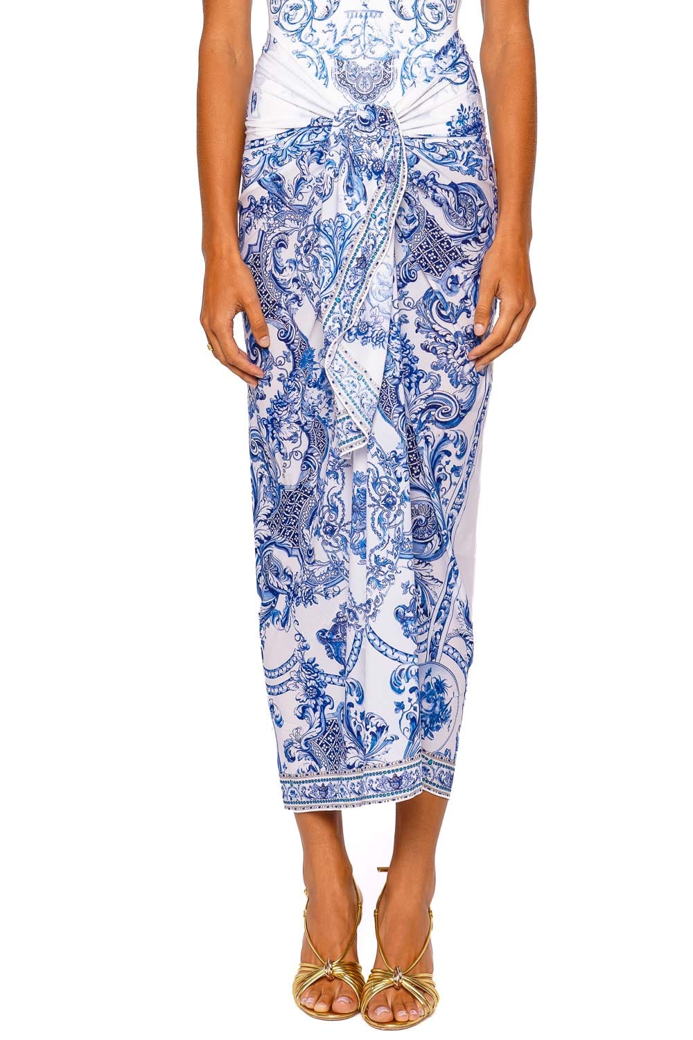 Camilla Multi Wear Ceramic Panoramic Blue Sarong