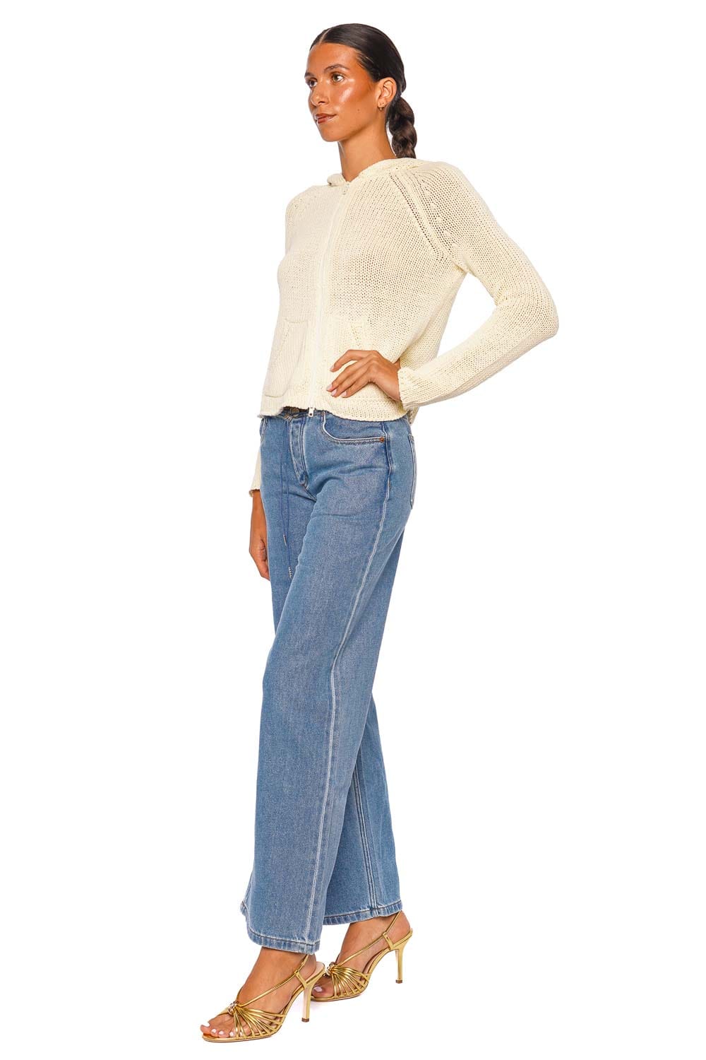 Still Here Cool in Classic Blue Wide Leg Jeans