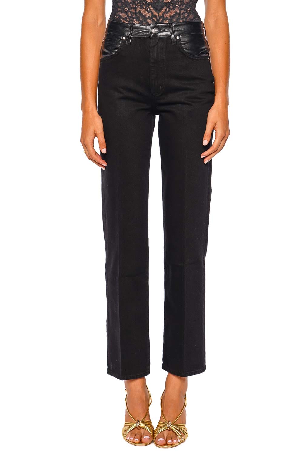 AGOLDE Morgan Jean Black Straight Leg Jeans