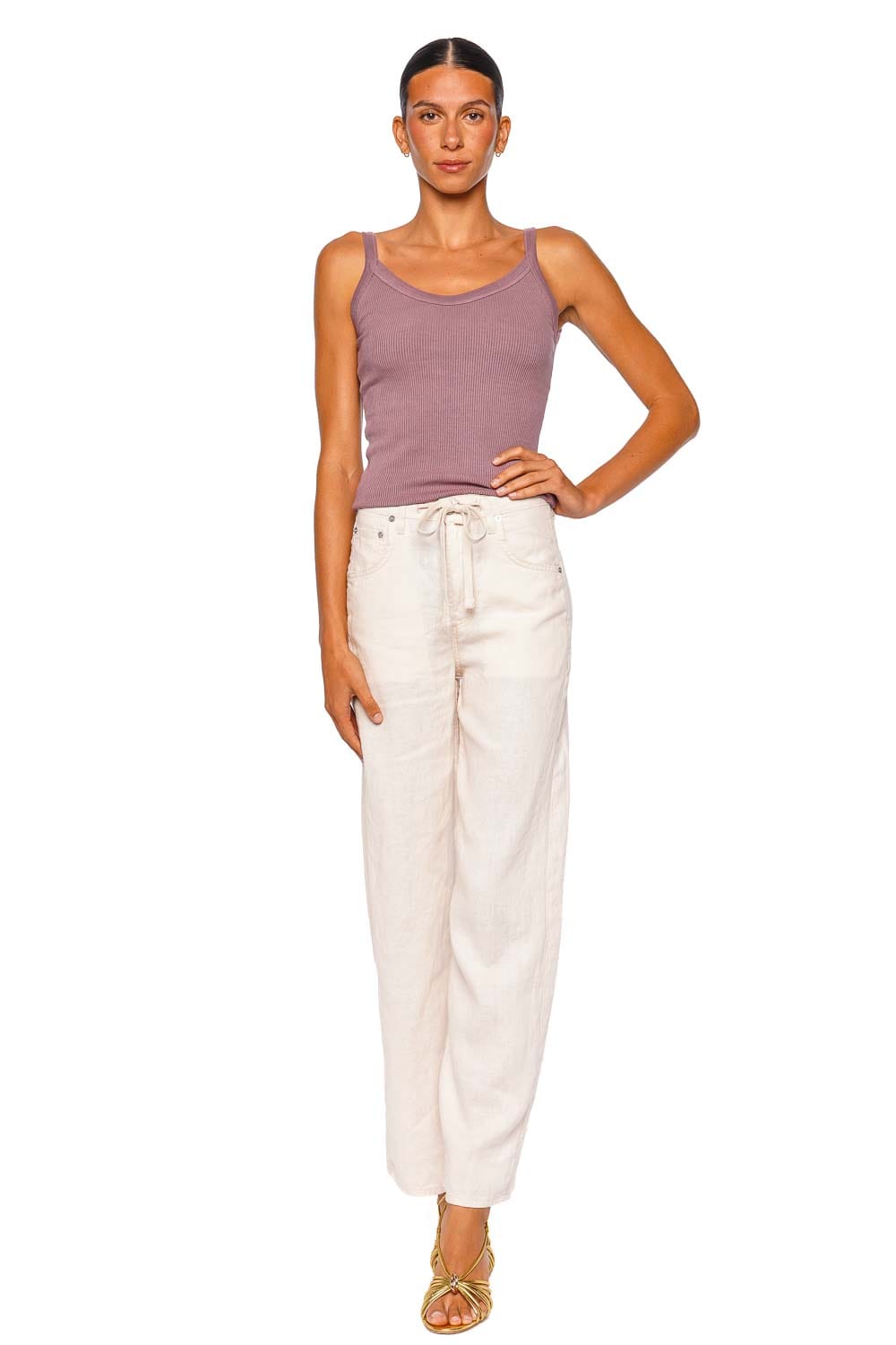 AGOLDE Jordan Glaze Ribbed Cotton Tank