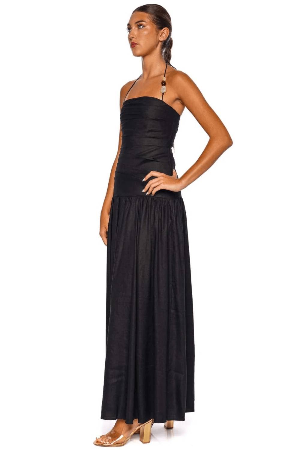 Shona Joy Kasbah Draped Halter Maxi Dress