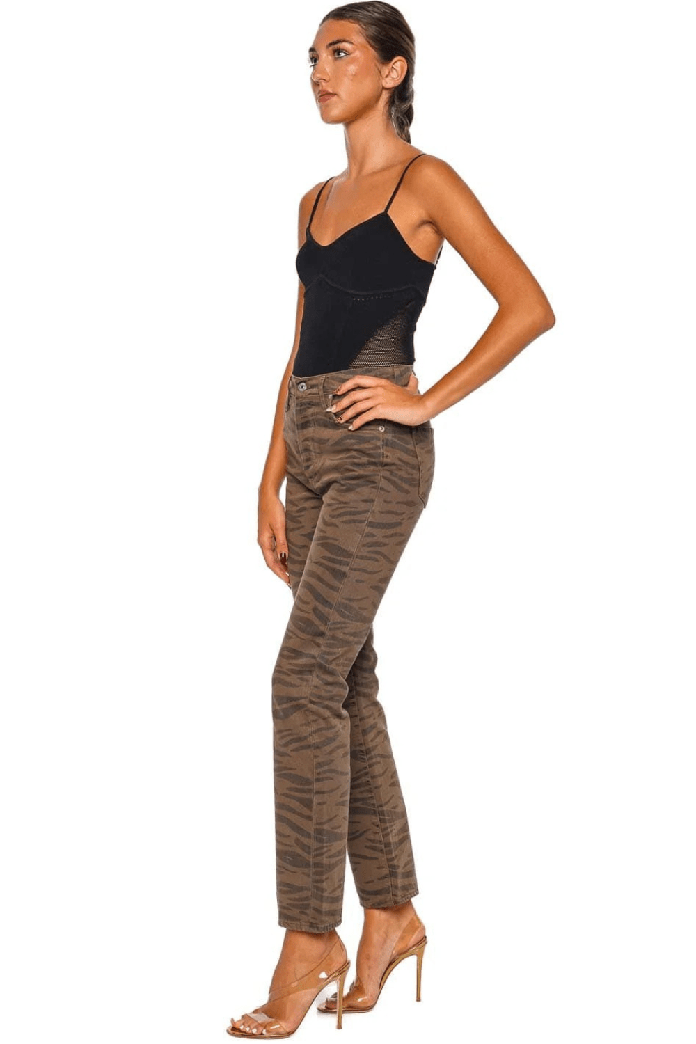 Citizens of Humanity Blaine Olivine Zebra Straight Jean
