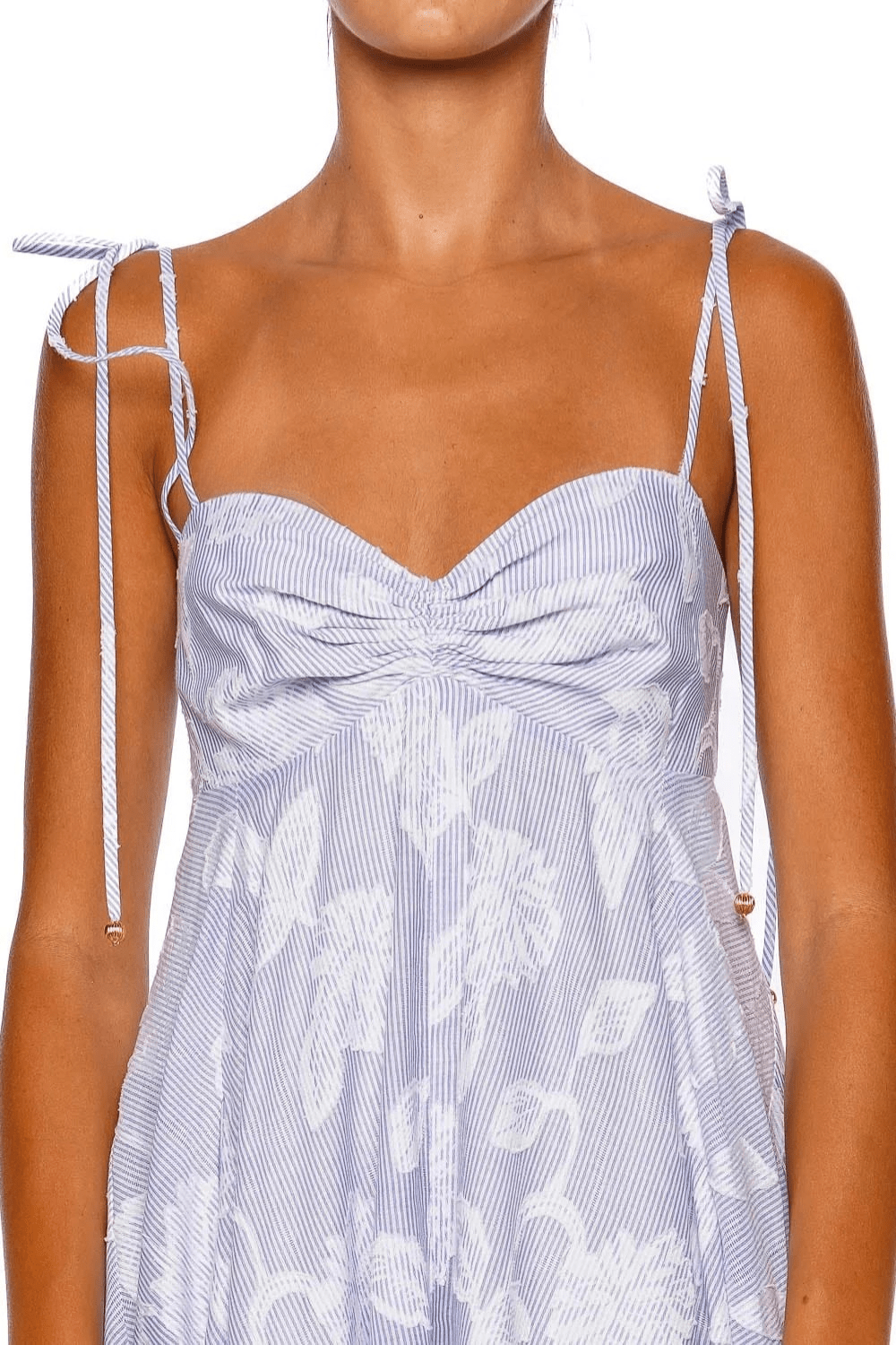 Cara Cara Sunray Floral Tie Shoulder Midi Dress
