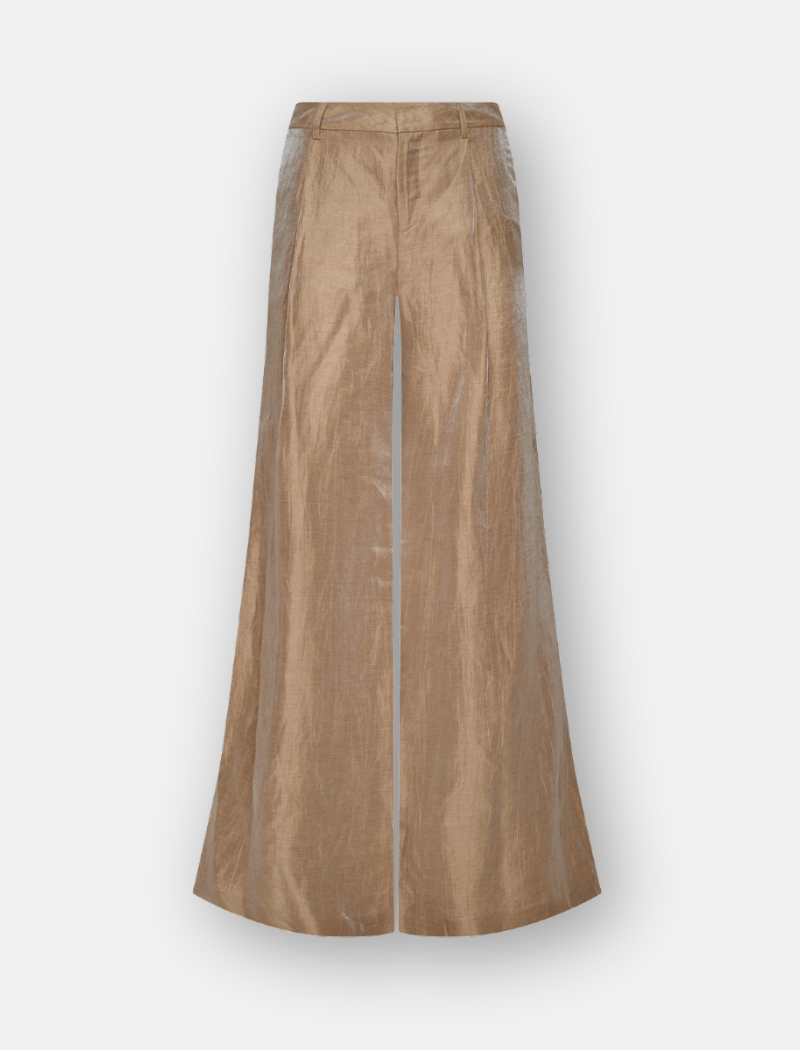 Allanah Latte Gold Wide Leg Trouser
