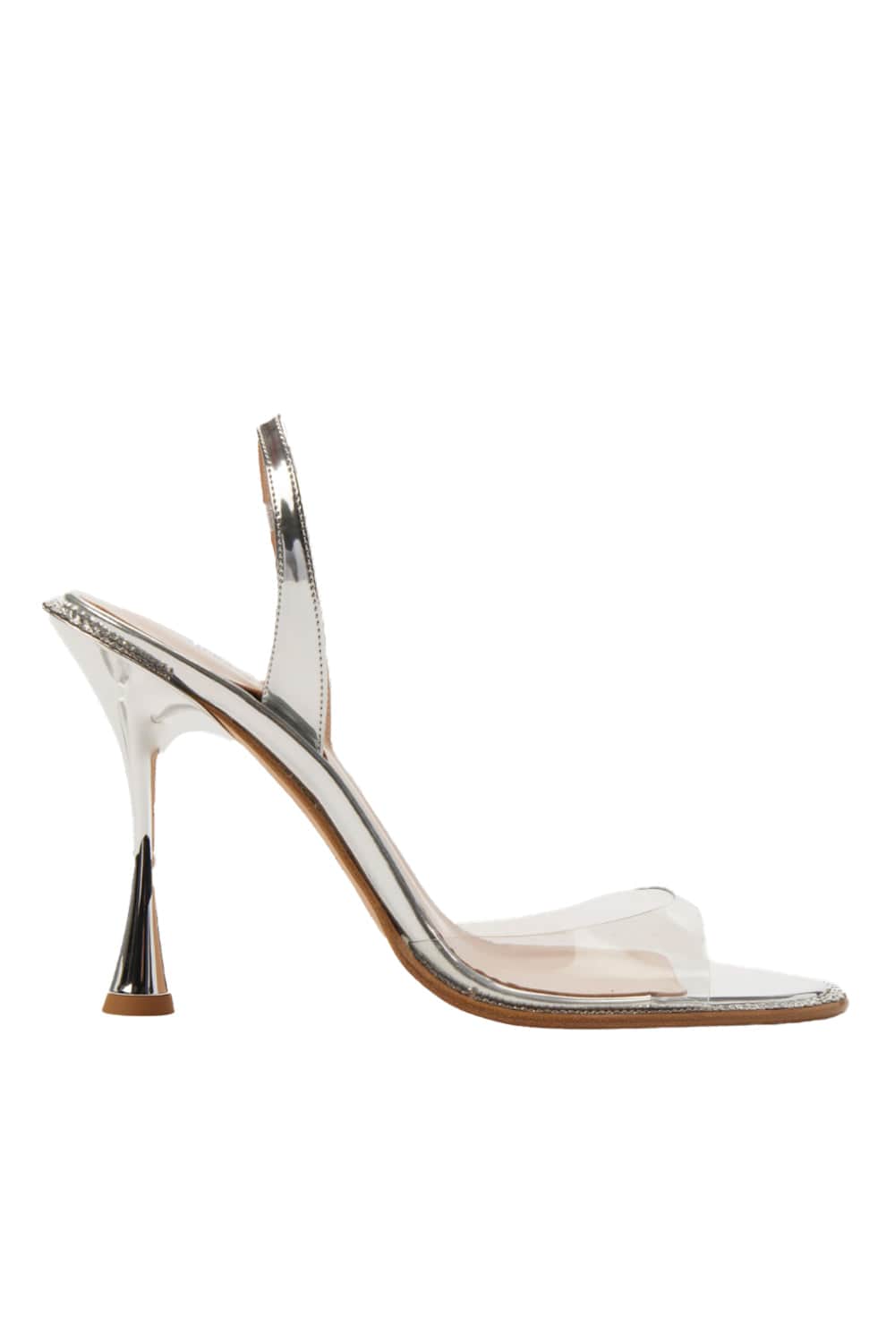 BETZÁBE Betzábe PVC Silver Leather Slingback heel