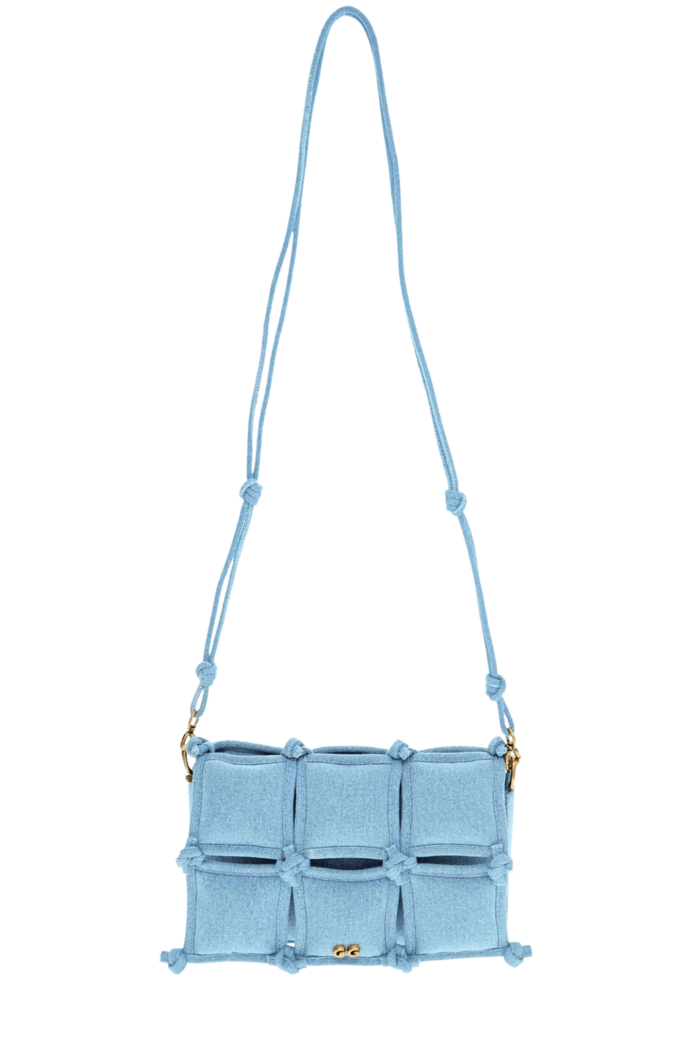 Cult Gaia Gaia Puff Quilted Denim Crossbody Bag