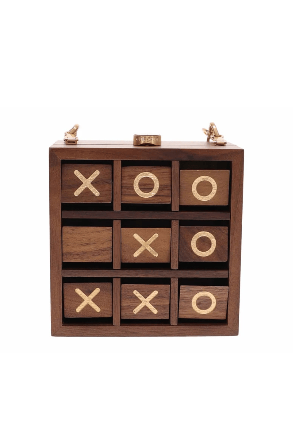 Cult Gaia Tic Tac Toe Functional Wood Clutch