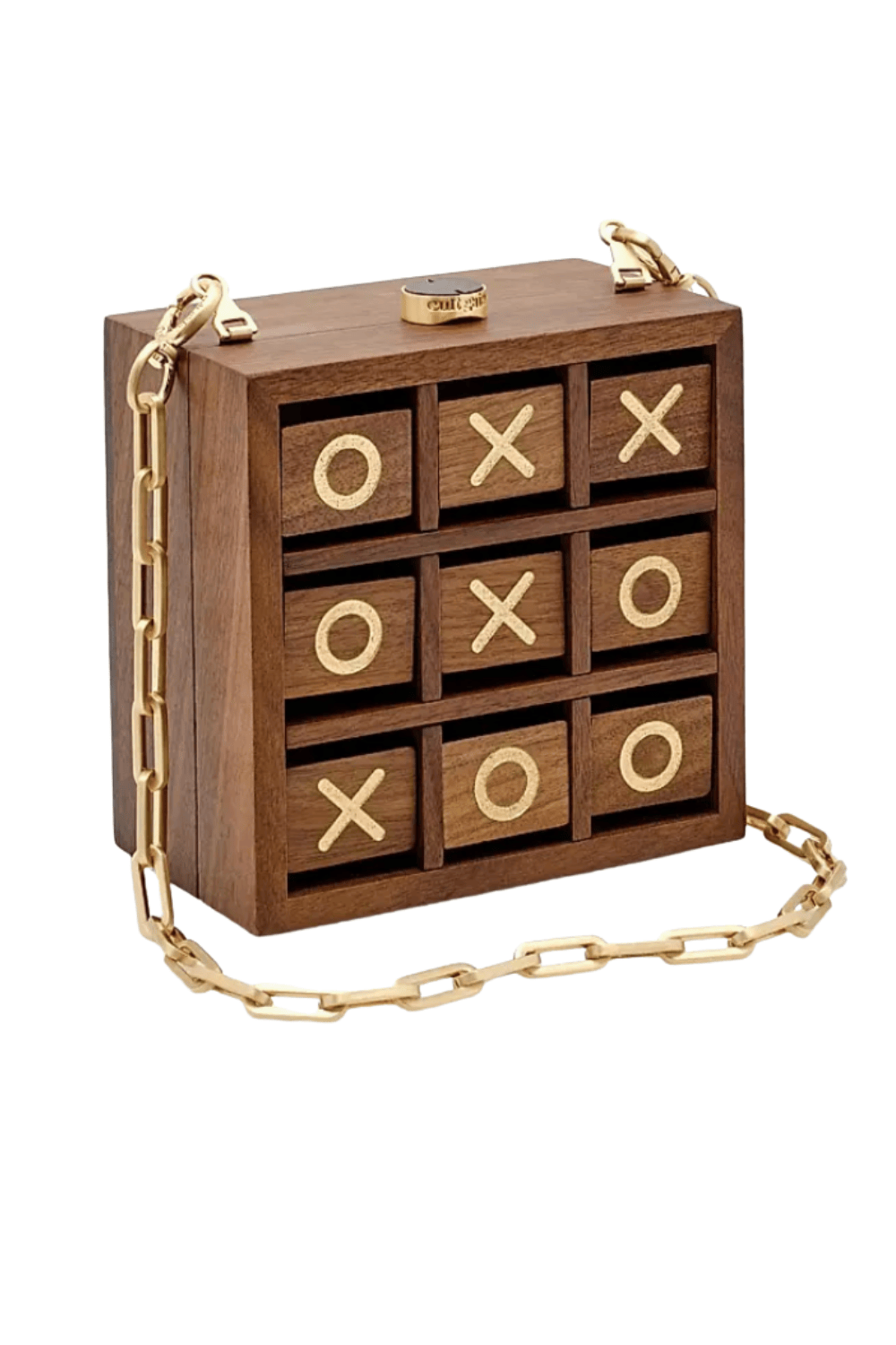 Cult Gaia Tic Tac Toe Functional Wood Clutch