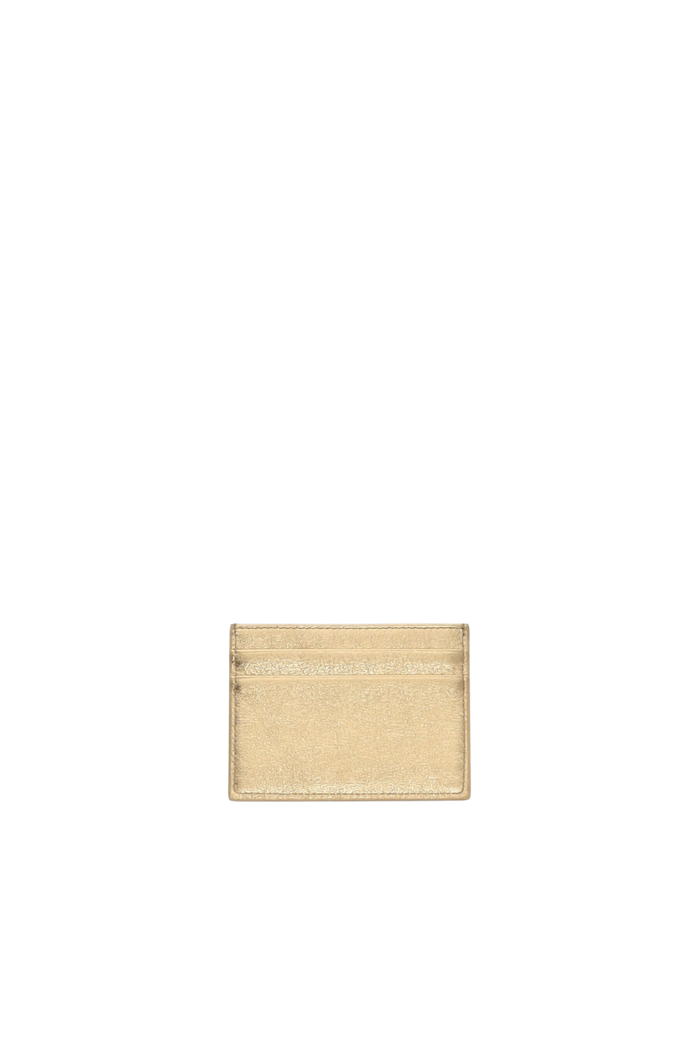 Dolce & Gabbana Gold Laminated Leather Logo Cardholder