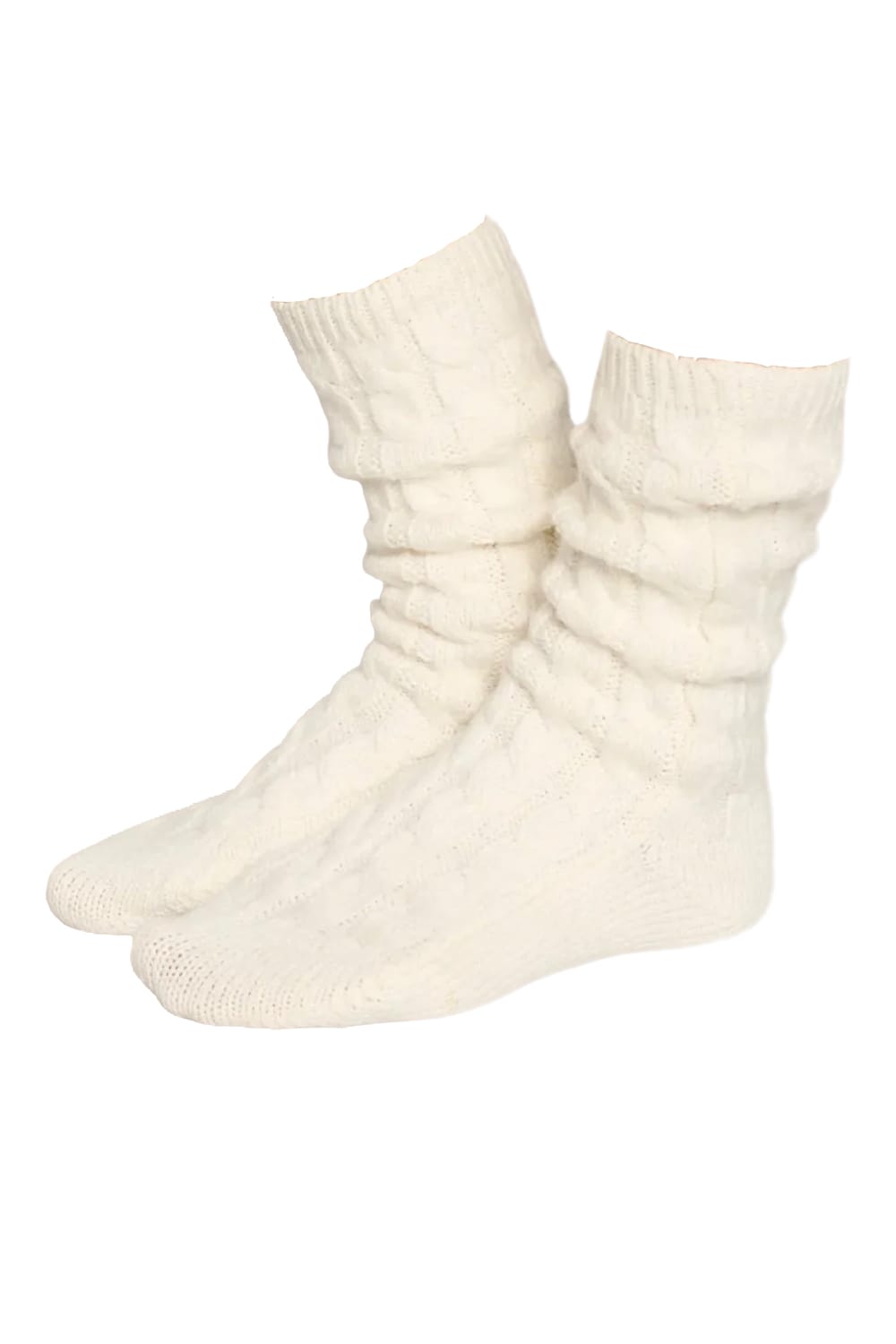 Eberjey Ivory Cable Knit Cozy Socks