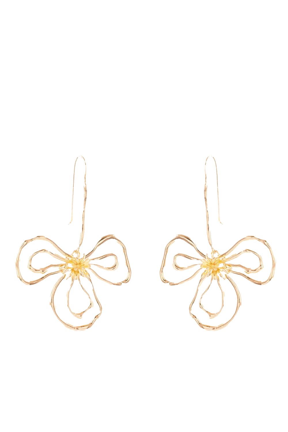 Mignonne Gavigan Estela Gold Floral Drop Earrings