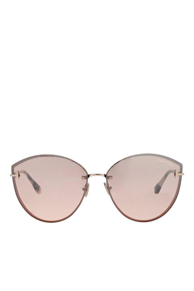 Tom Ford Evangeline 63mm Oversized Gradient Cat Eye Sun glasses rose gold/brown Evangeline Rose Gold Cat Eye Sunglasses main image 2