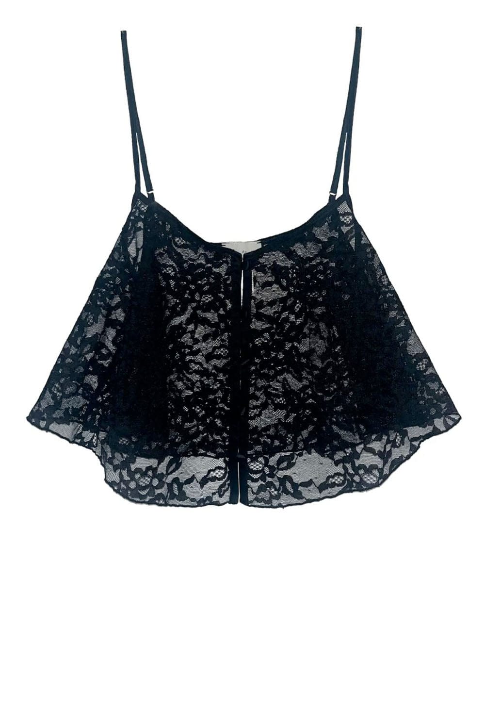 Fleur Du Mal Venus Black Lace Flutter Cami