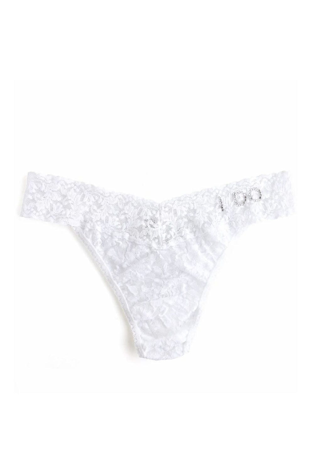 Hanky Panky I Do Crystal Low Rise Lace Thong