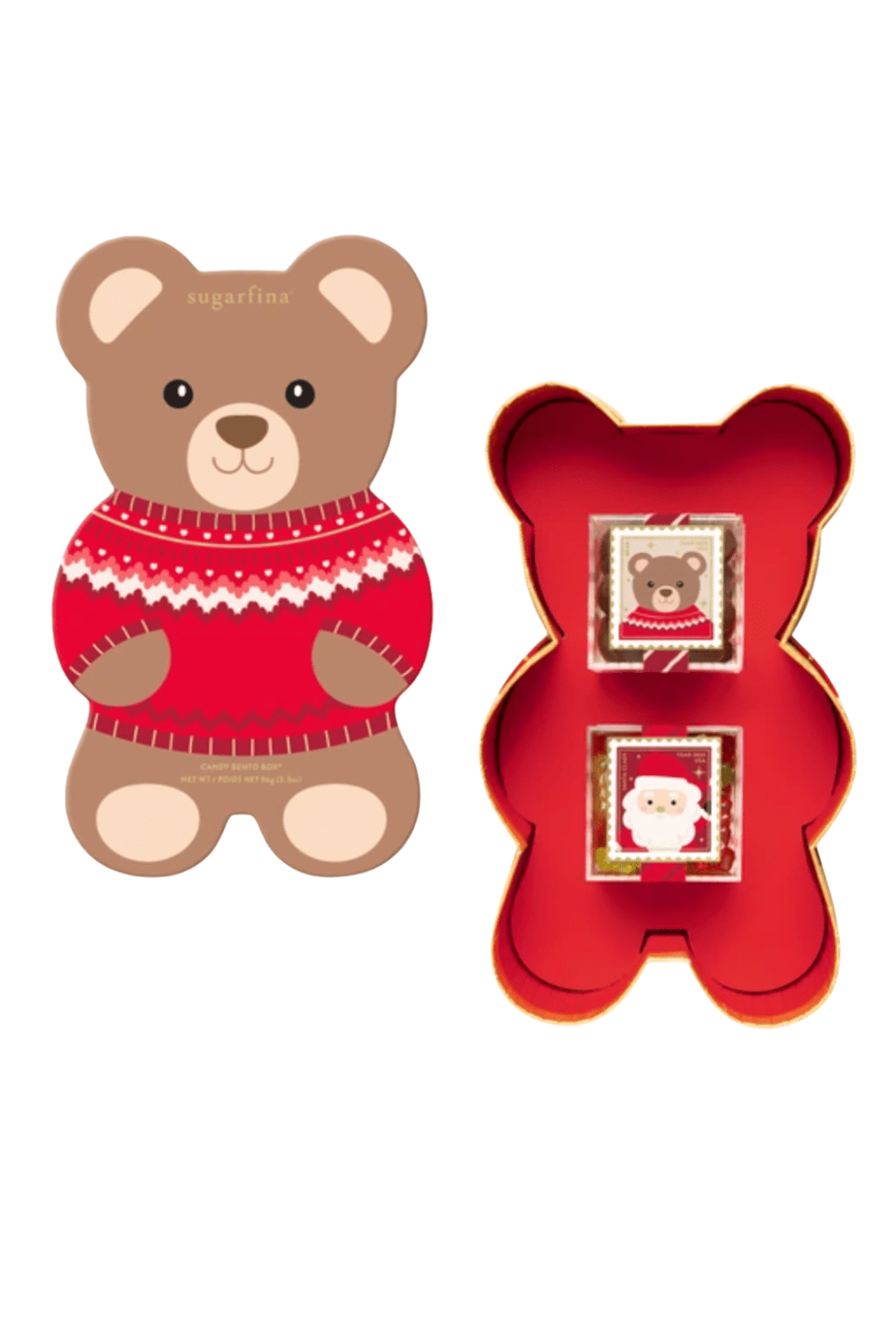 sugarfina Sugarfina Bear Bento Box with Red Sweater Design