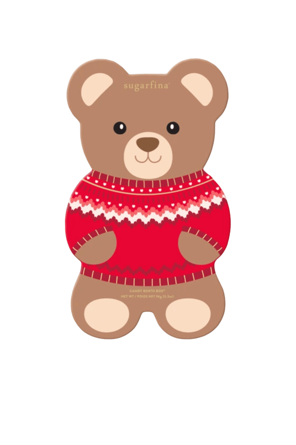sugarfina Sugarfina Bear Bento Box with Red Sweater Design