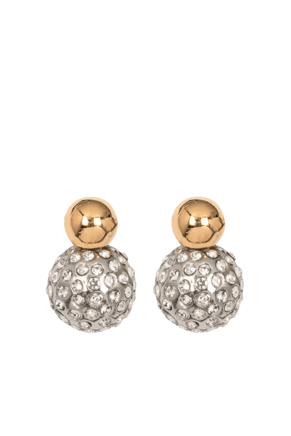 Jennifer Behr Crystal Antique Gold Ida Earrings