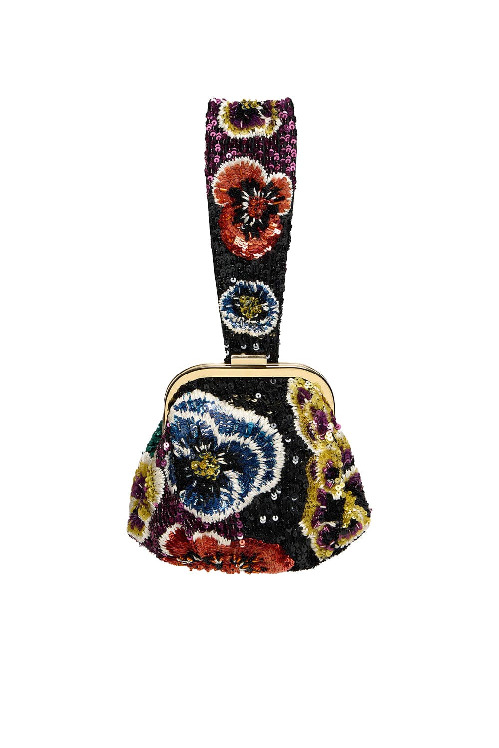 La Double J Pansy Embroidered Palazzo Mini Bag