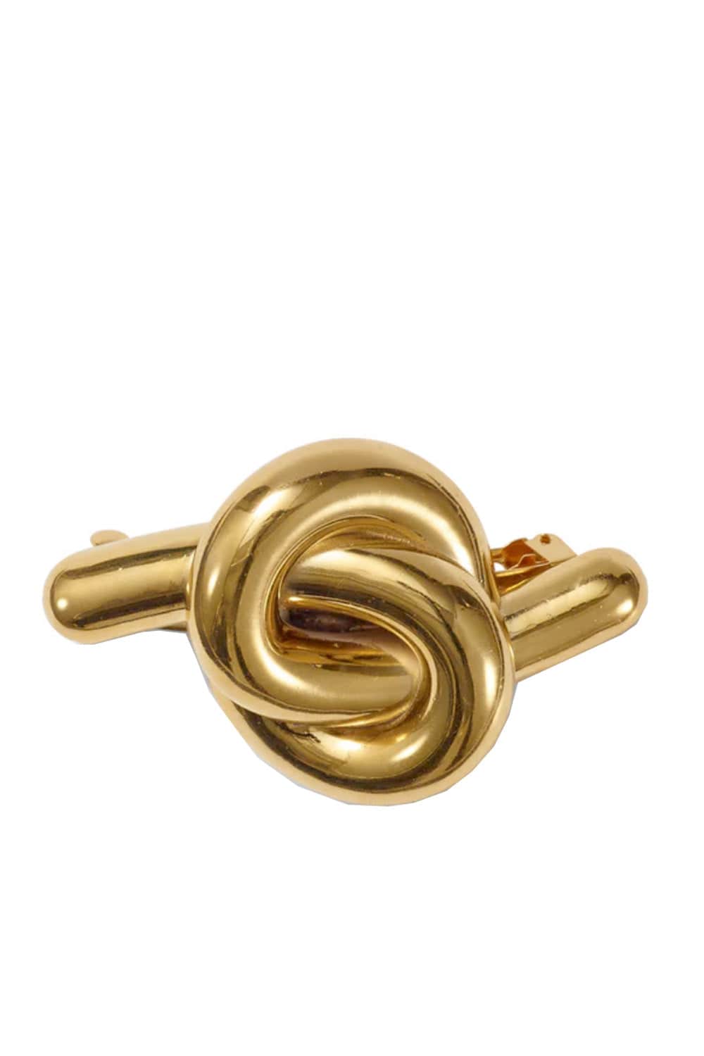 Lelet NY Glossy Gold Knot French Barrette