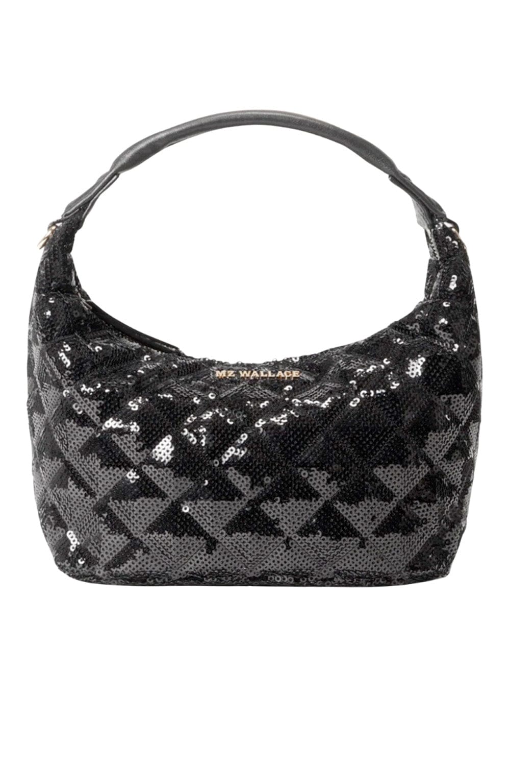 MZ Wallace Mini Black Sequin Hobo Bag