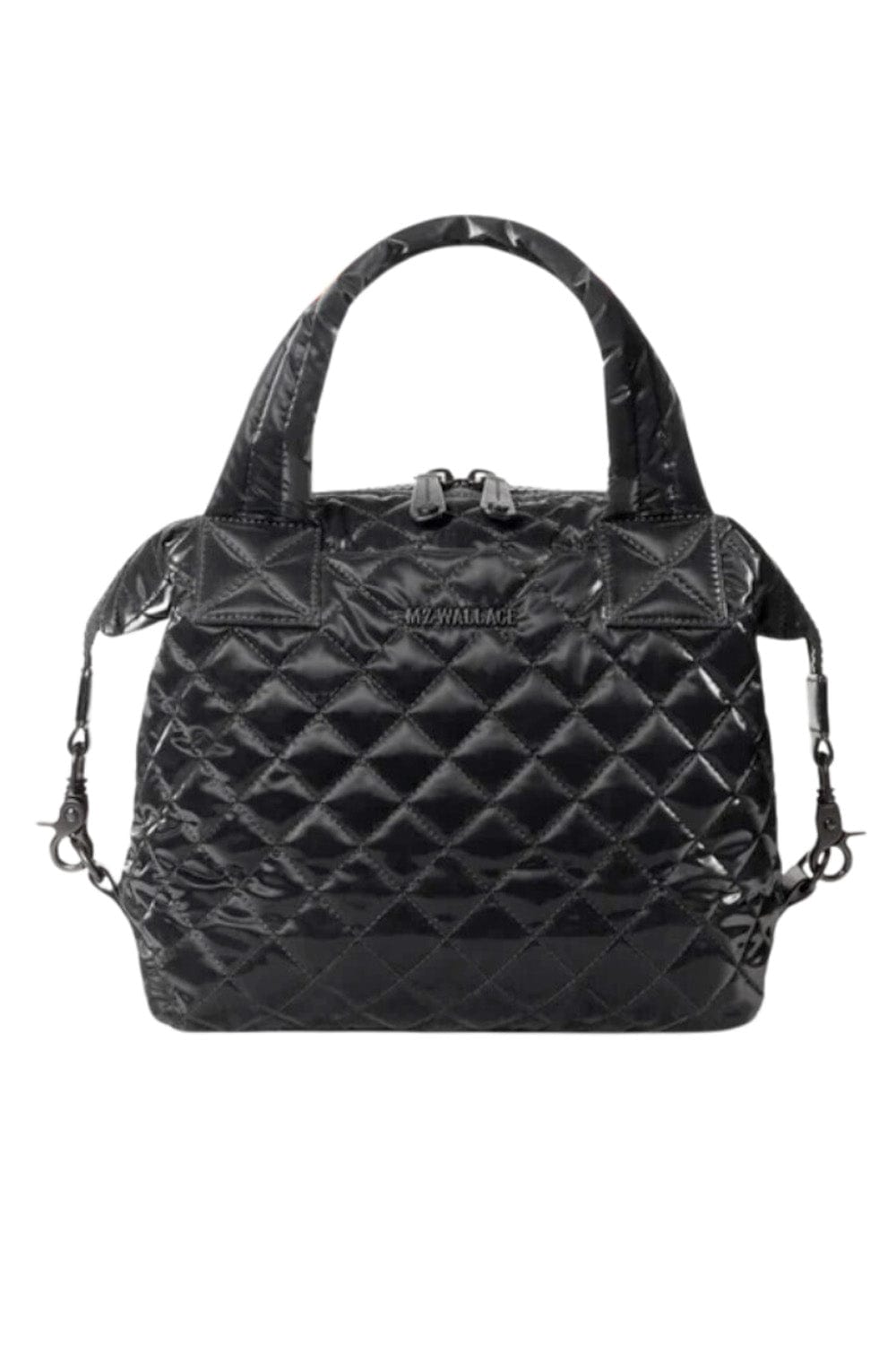 MZ Wallace Small Sutton Deluxe Black Liquid Tote