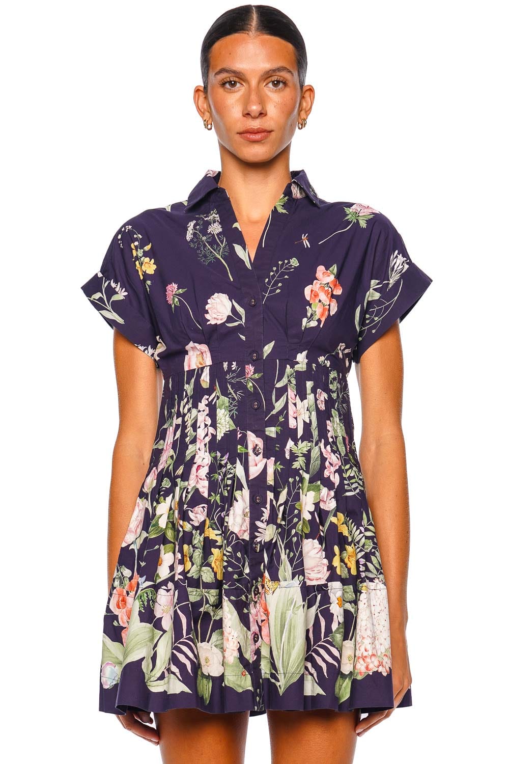 Cara Cara Nash Bloomsfield Navy Mini Shirt Dress