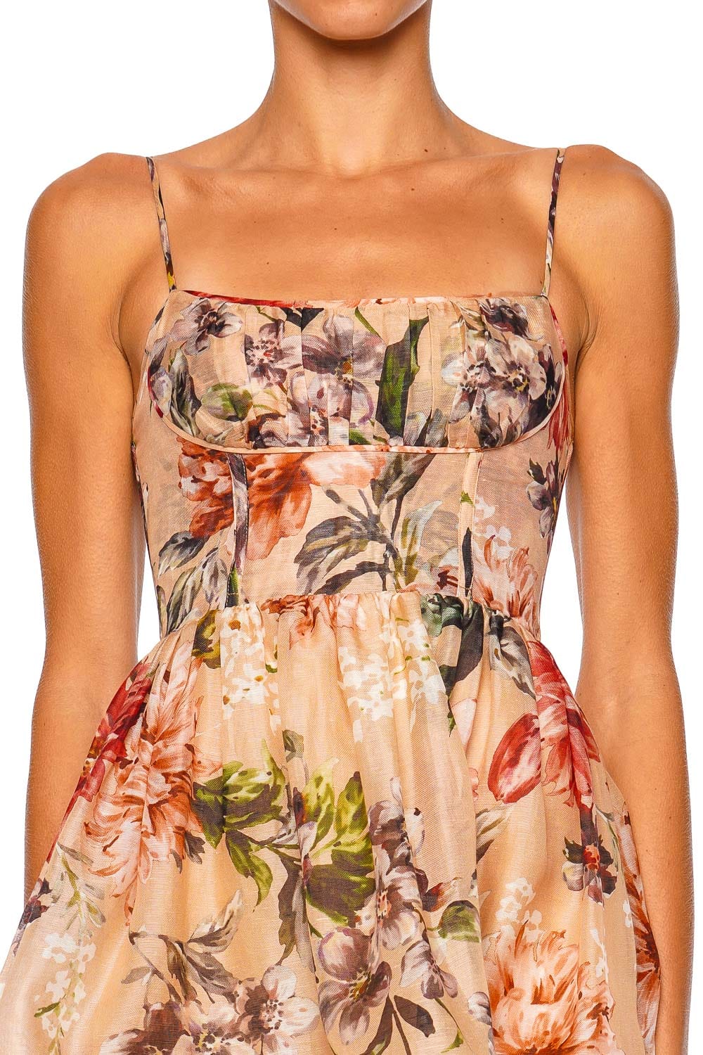 Cara Cara Alba Ginger Boom Gathered Silk Organza Mini Dress