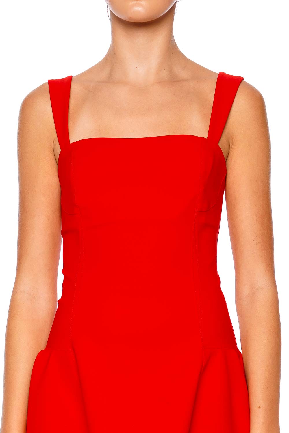 SIMKHAI Sadie Fiery Red Sleeveless Mini Dress