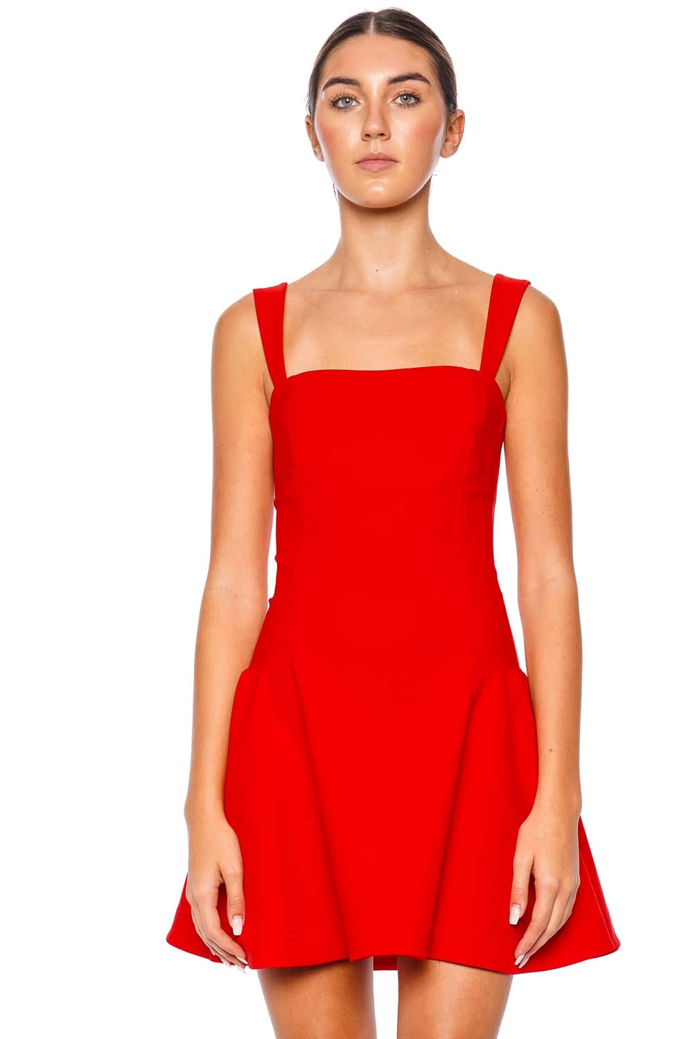 SIMKHAI Sadie Fiery Red Sleeveless Mini Dress