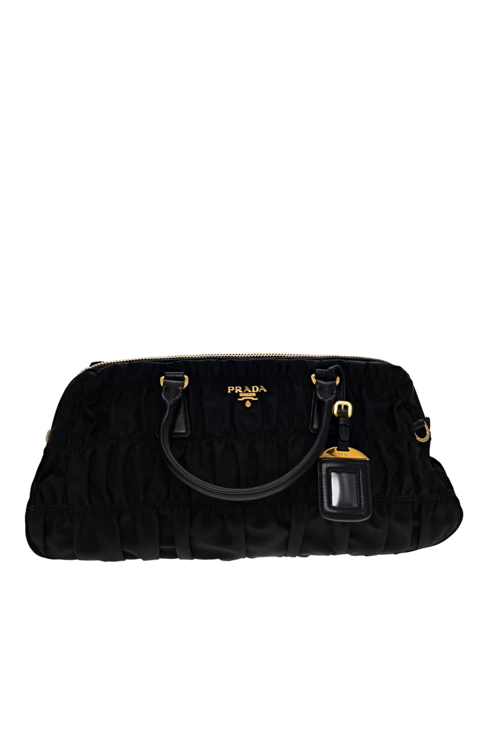 Lola's Closet Prada Tessuto Black Nylon Top Handle Bag