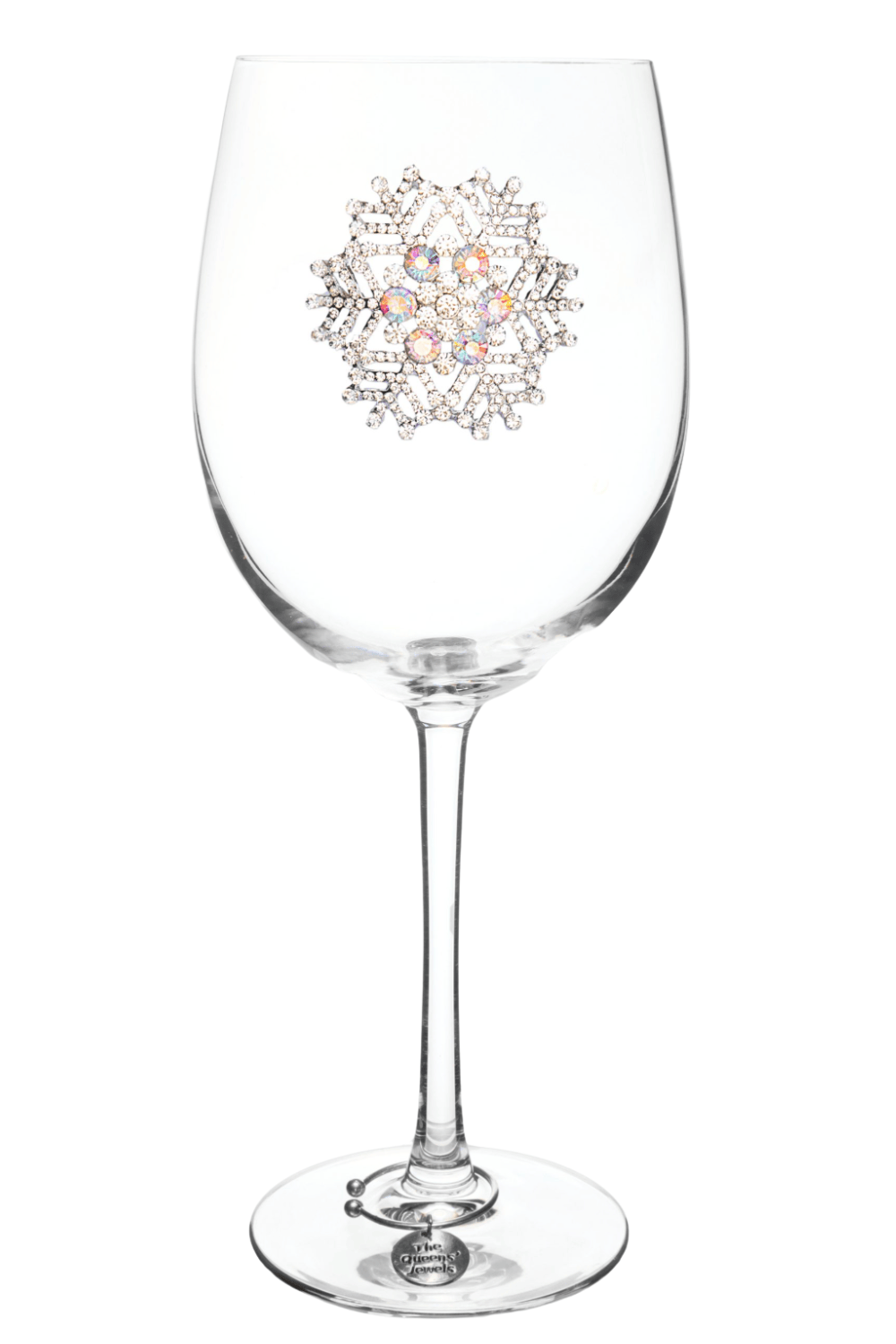 The Queens' Jewels Snowflake Jeweled Stemmed Wine Glass Multi