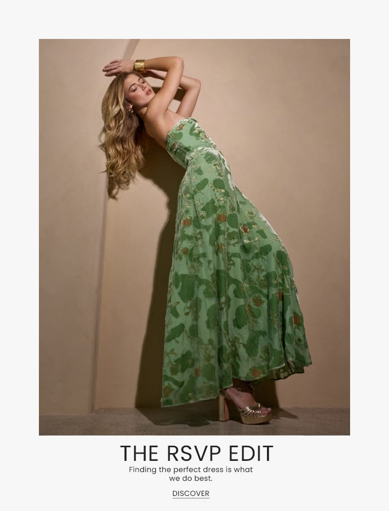 Cult Gaia Green Maxi Dress