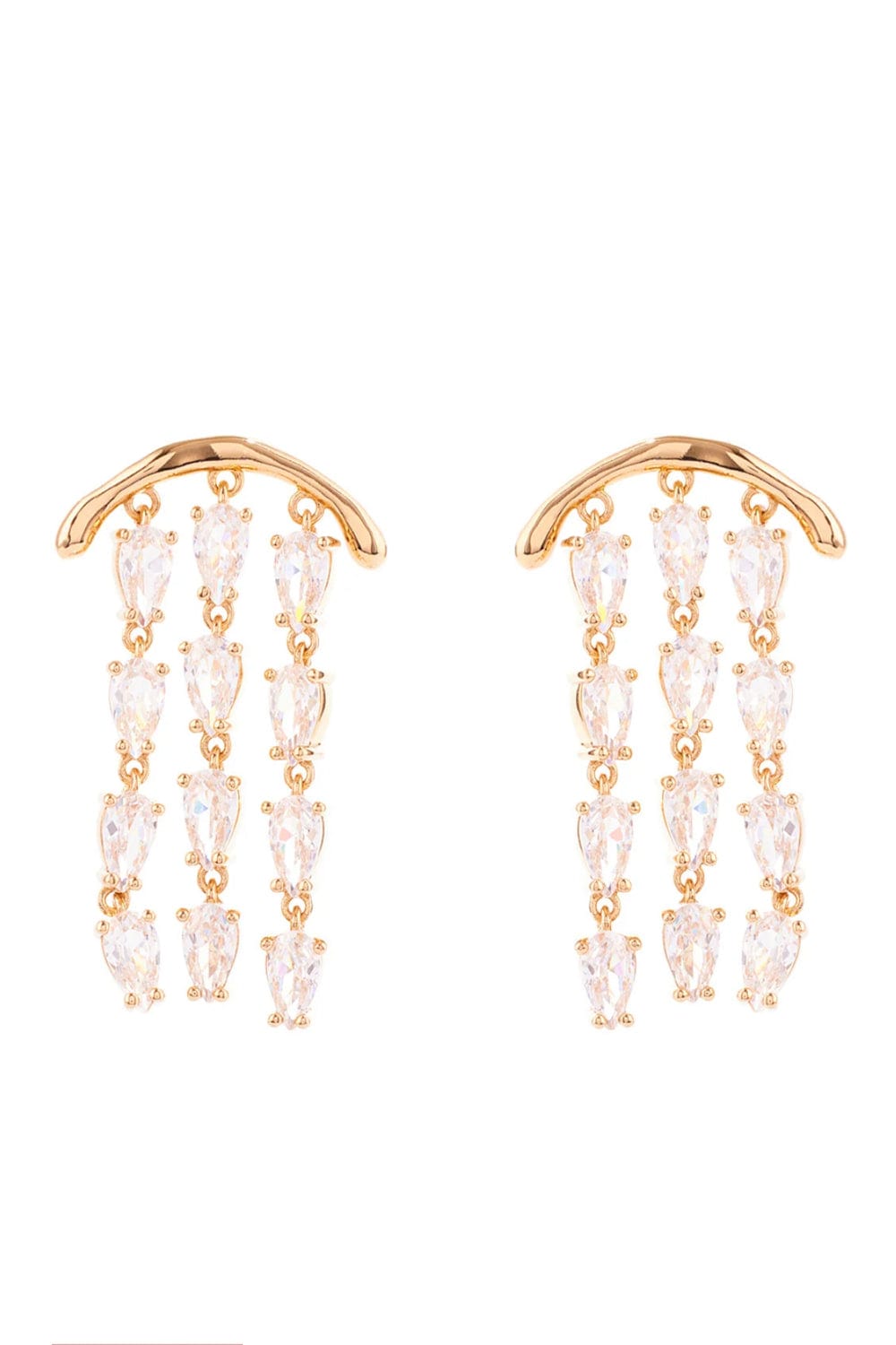 Mignonne Gavigan Rio Gold Crystal Dangle Earrings