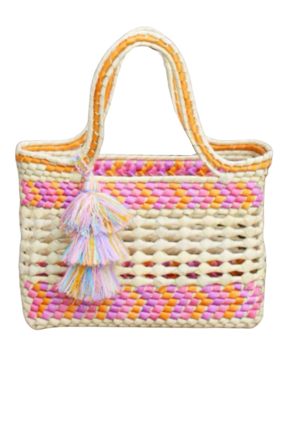 Squeeze De Citron Large Lavender Melon Palm Net Yatzil Tote