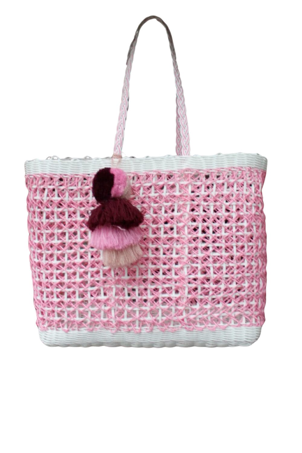 Squeeze De Citron Large Rose Coastal Cable Citron Tote