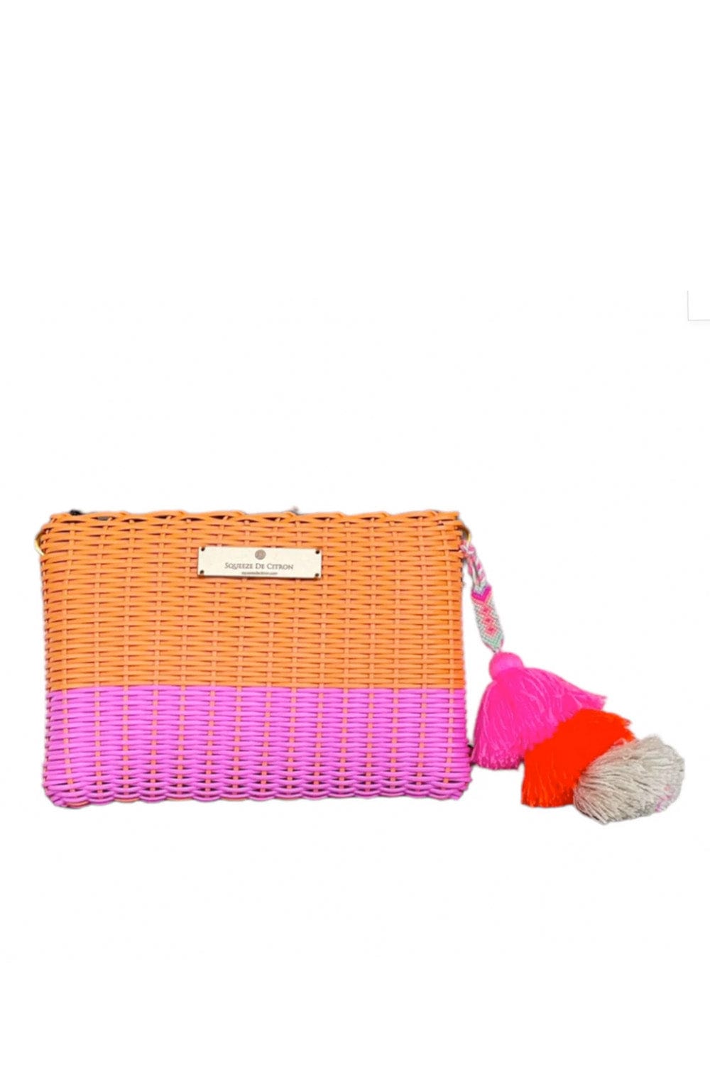 Squeeze De Citron Small Clementine Rose Lemon Drop Citron Clutch