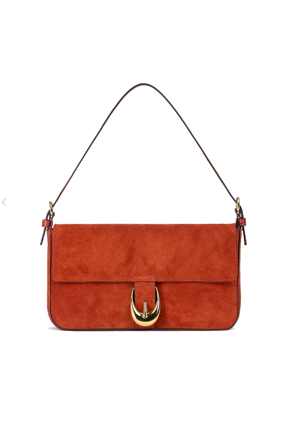 Staud Harlow Auburn Suede Leather Shoulder Bag