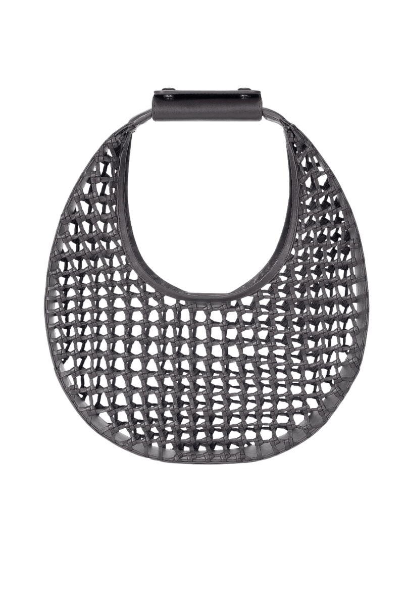 DISCUS  マリムーンショルダー　布良 Moon Hand Knotted Leather Shoulder Bag