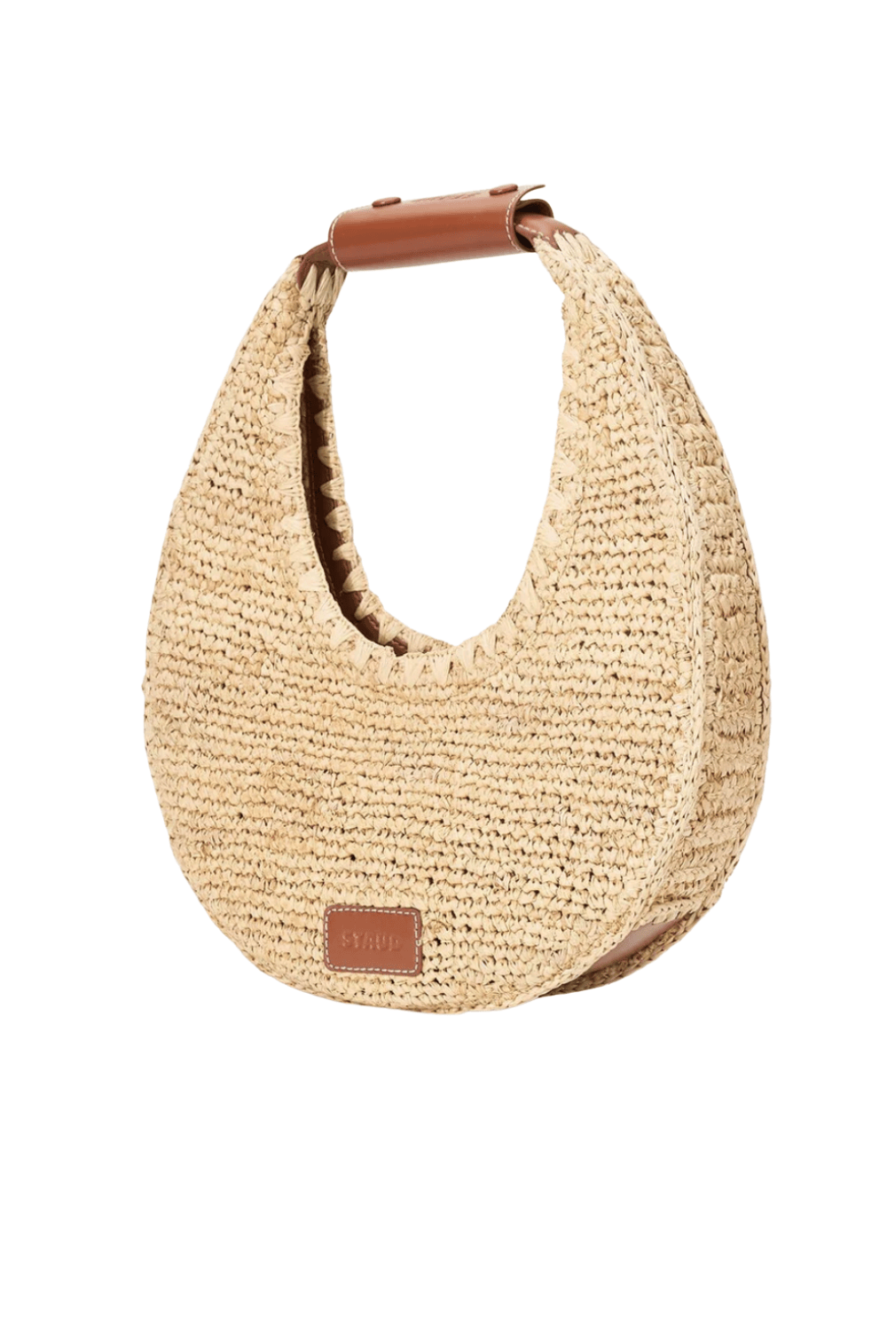 Moon Natural Tan Raffia Tote Bag